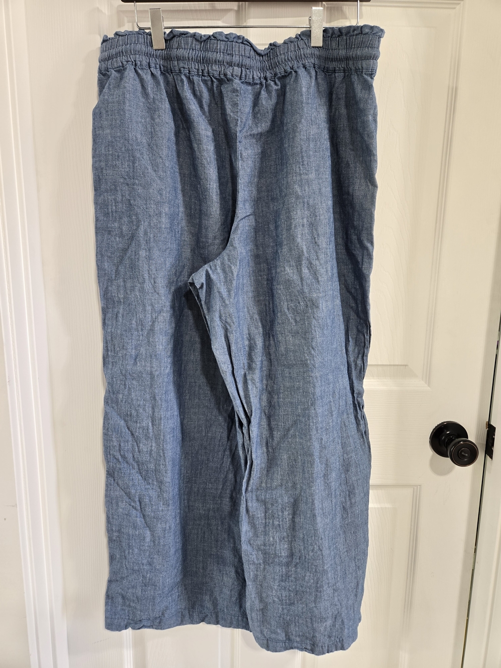 J CrewLight Blue Womens Drawstring Wide-Leg Pants Size 12 - Picture 3 of 3